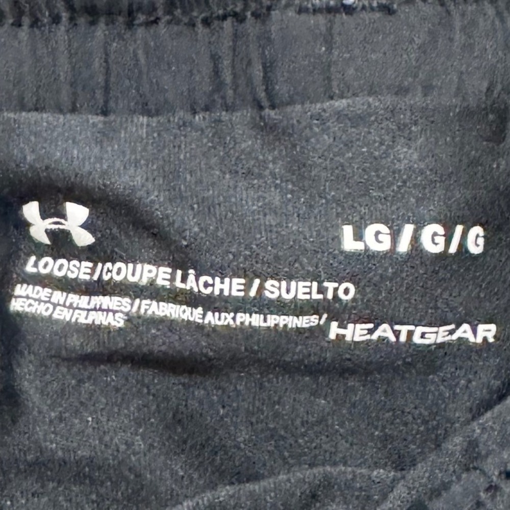 Under Armour HeatGear Running Shorts Women Large Black Athletic Drawstring Sport - Picture 7 of 7